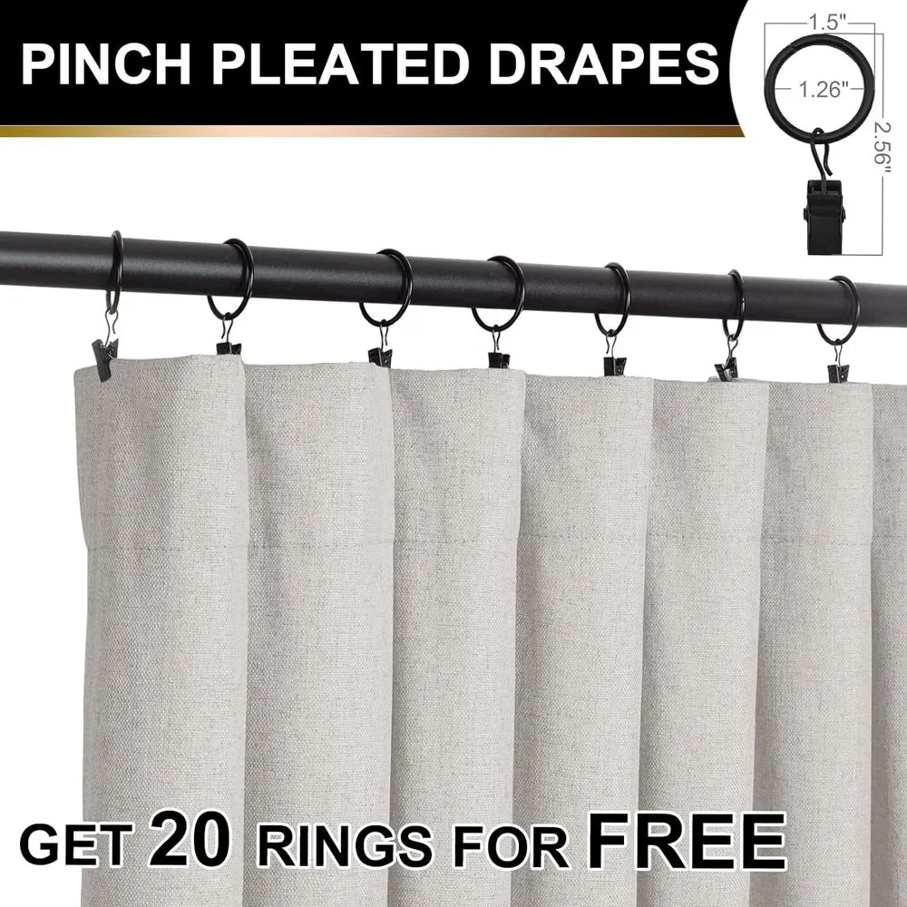 Blackout Curtains for Bedroom 84 In Long/50 in Wide Each Panel, Beige